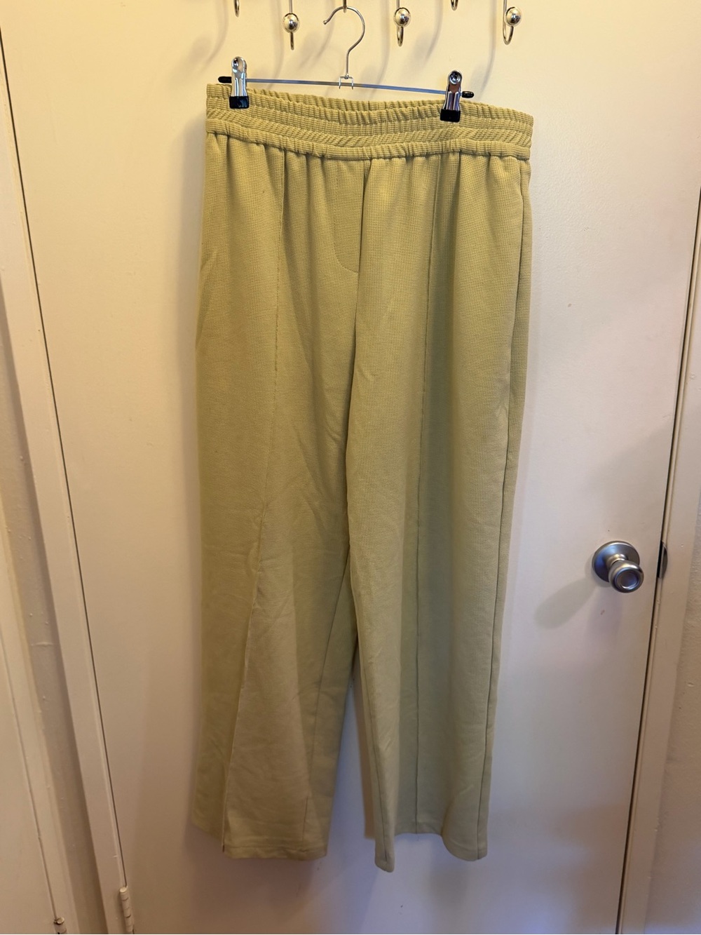 Topshop Light Olive Elastic Waist Sweatpants